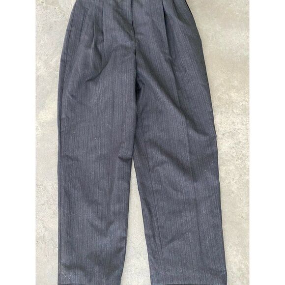 HW New York Pants Trouser Grey Wool Pinstripe Womens Size 12 - Picture 3 of 8